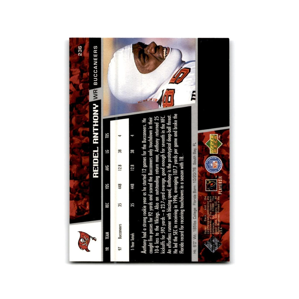 Reidel Anthony 1998 Upper Deck #236 Tampa Bay Buccaneers Football Card NM