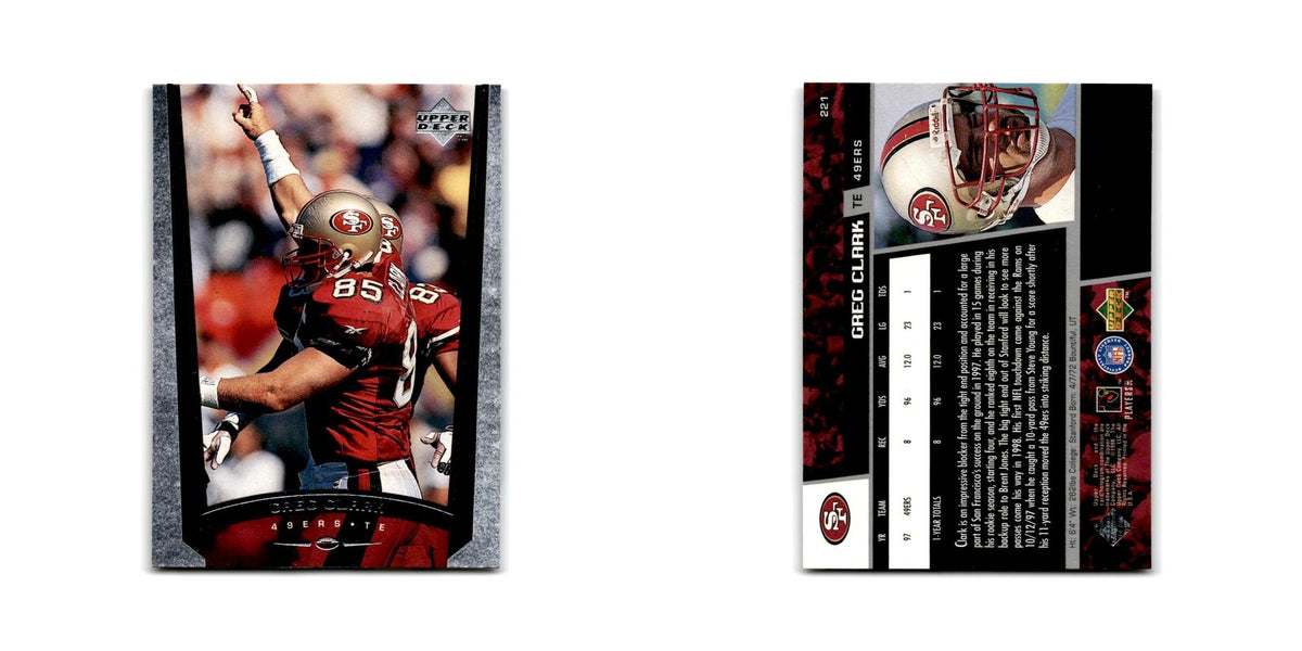 Greg Clark 1998 Upper Deck #221 San Francisco 49ers Football Card NM