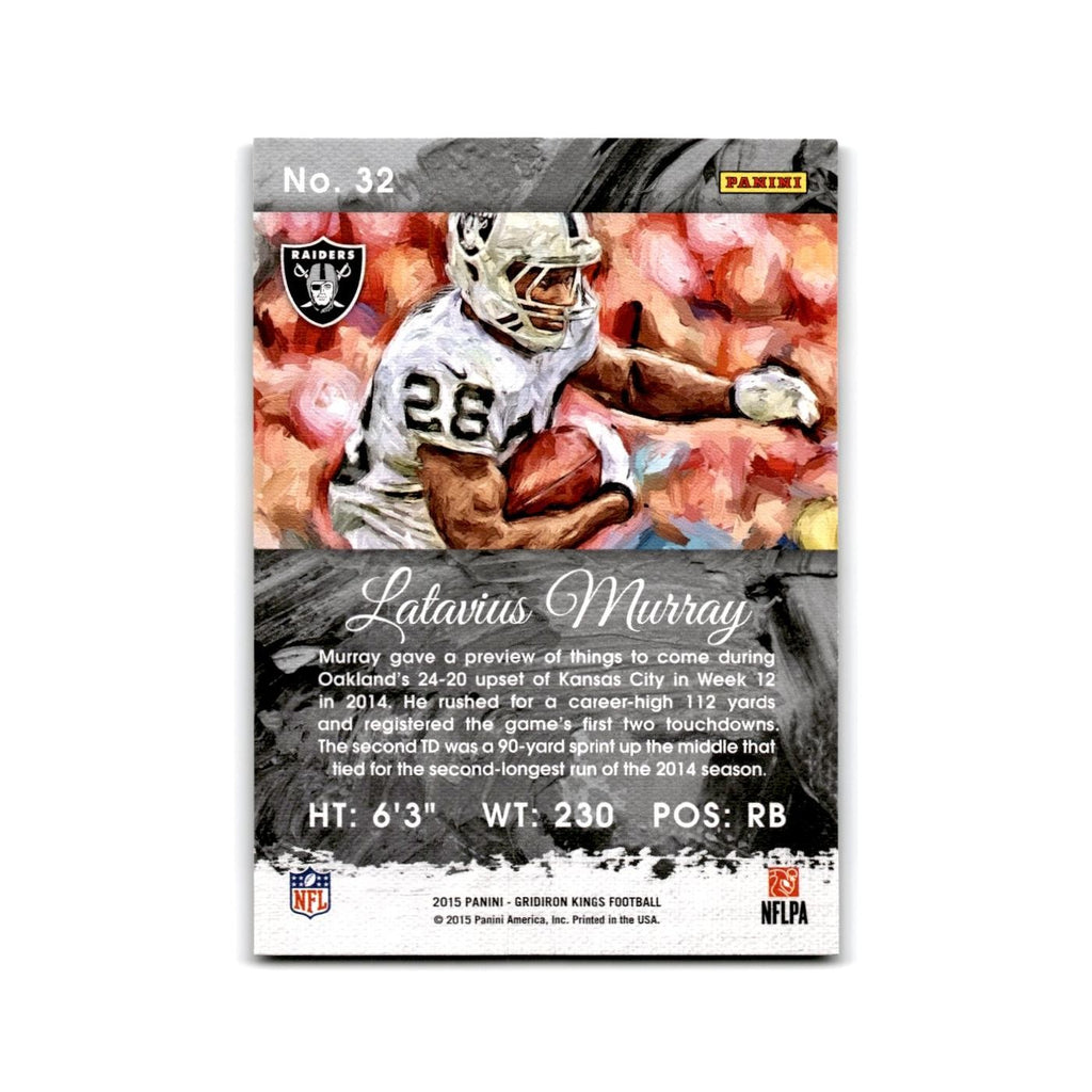 Latavius Murray 2015 Panini Gridiron Kings #32 Oakland Raiders Football Card NM