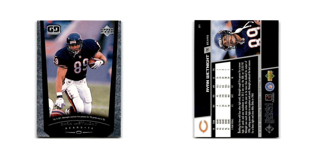Ryan Wetnight Rookie 1998 Upper Deck Game Day #81 Chicago Bears Football Card NM