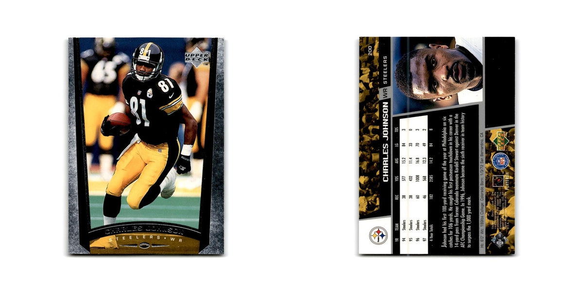 Charles Johnson 1998 Upper Deck #200 Pittsburgh Steelers Football Card NM