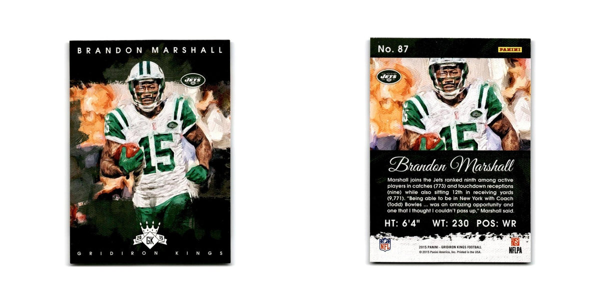 Brandon Marshall 2015 Panini Gridiron Kings #87 New York Jets Football Card NM