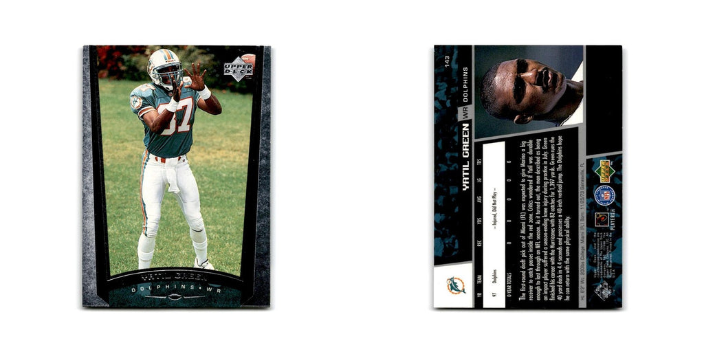 Yatil Green 1998 Upper Deck #143 Miami Dolphins Football Card NM