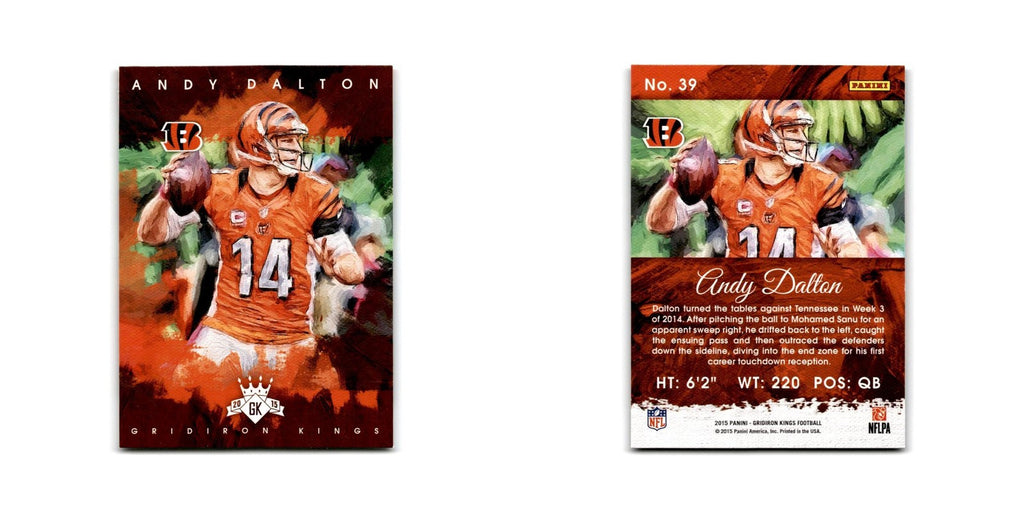 Andy Dalton 2015 Panini Gridiron Kings #39 Cincinnati Bengals Football Card NM