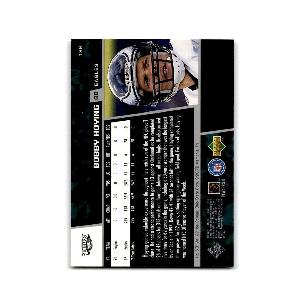 Bobby Hoying 1998 Upper Deck Game Day #189 Philadelphia Eagles Football Card NM