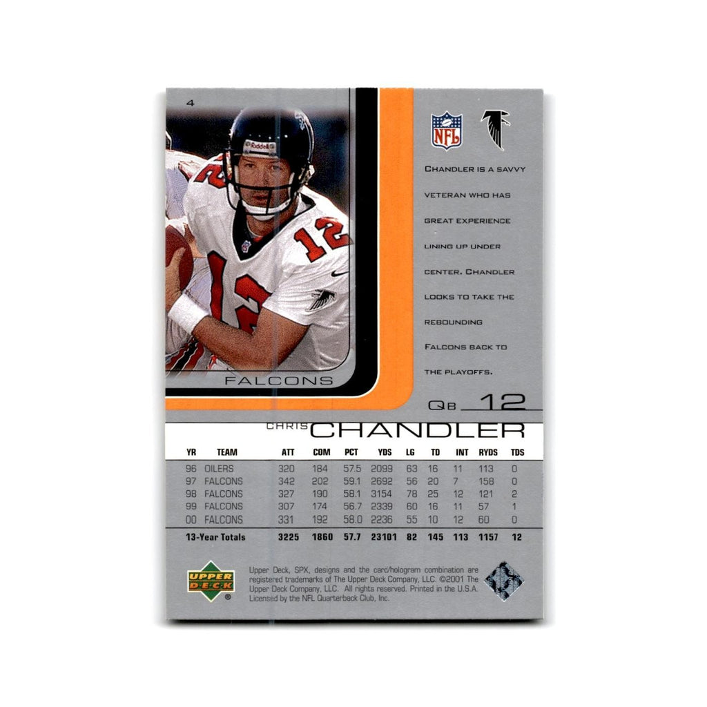 Chris Chandler 2001 SPx #4 Atlanta Falcons Football Card NM