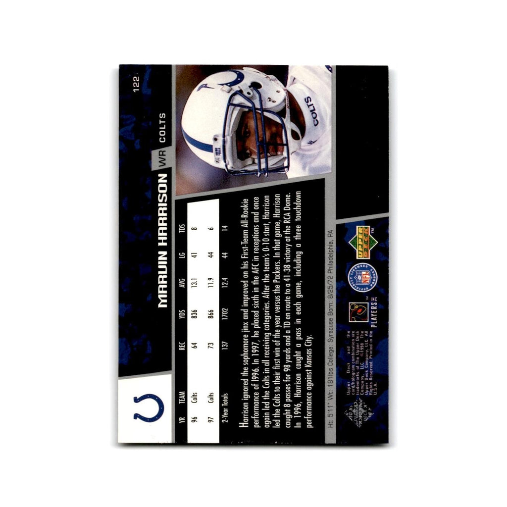 Marvin Harrison 1998 Upper Deck #122 Indianapolis Colts Football Card NM
