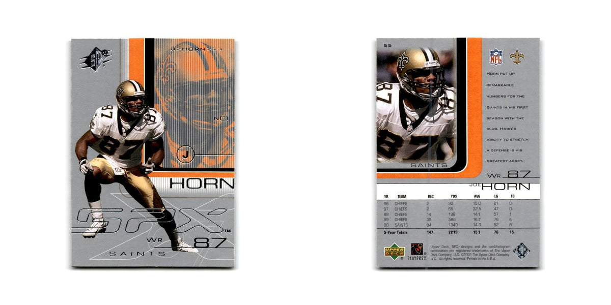 Joe Horn 2001 SPx #55 New Orleans Saints Football Card NM