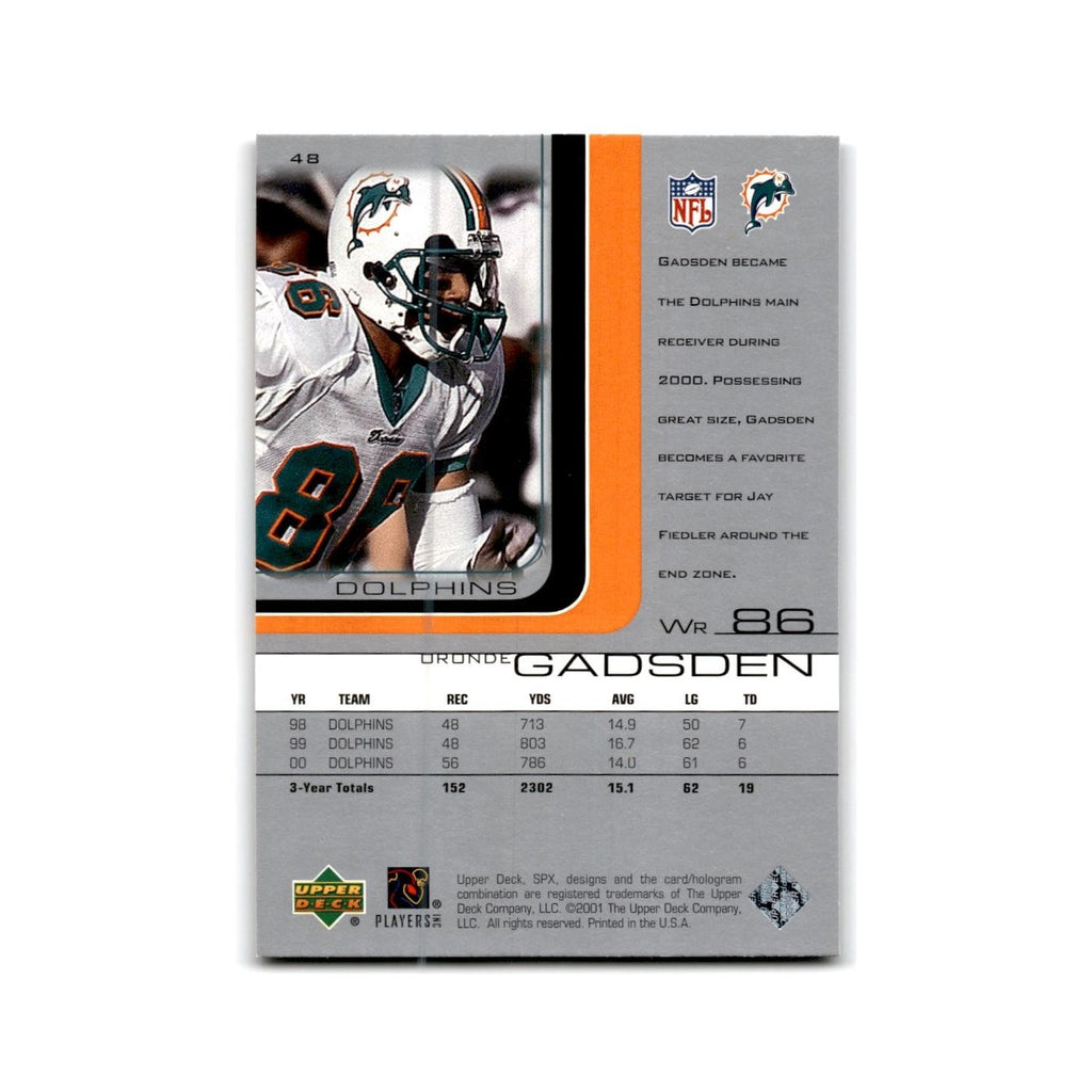 Oronde Gadsden 2001 SPx #48 Miami Dolphins Football Card NM