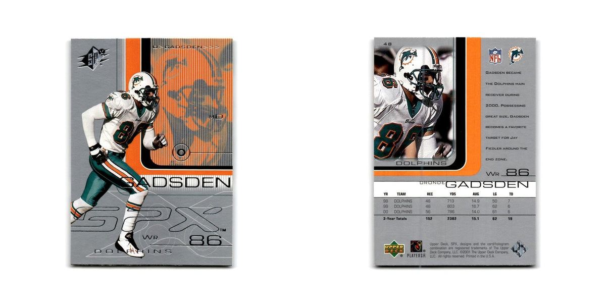 Oronde Gadsden 2001 SPx #48 Miami Dolphins Football Card NM