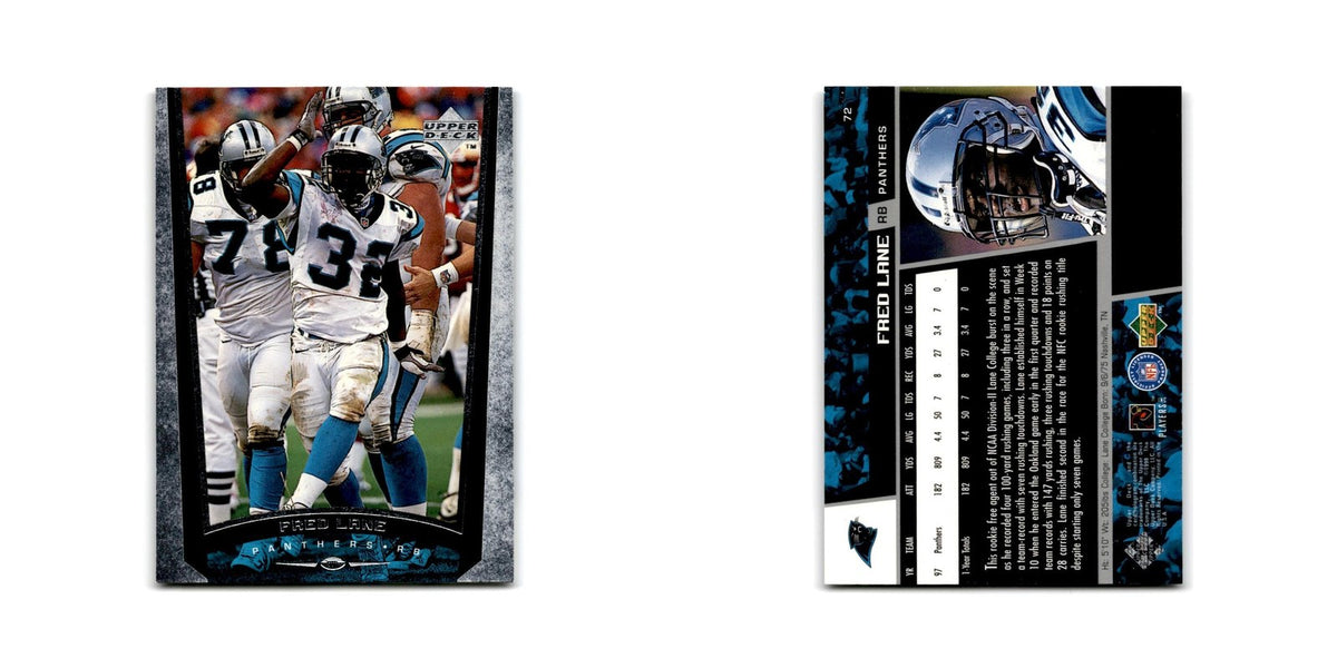Fred Lane 1998 Upper Deck #72 Carolina Panthers Football Card NM