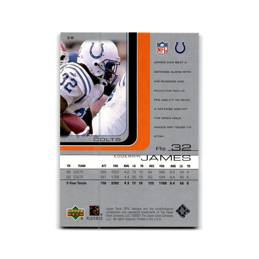 Edgerrin James 2001 SPx #38 Indianapolis Colts Football Card NM