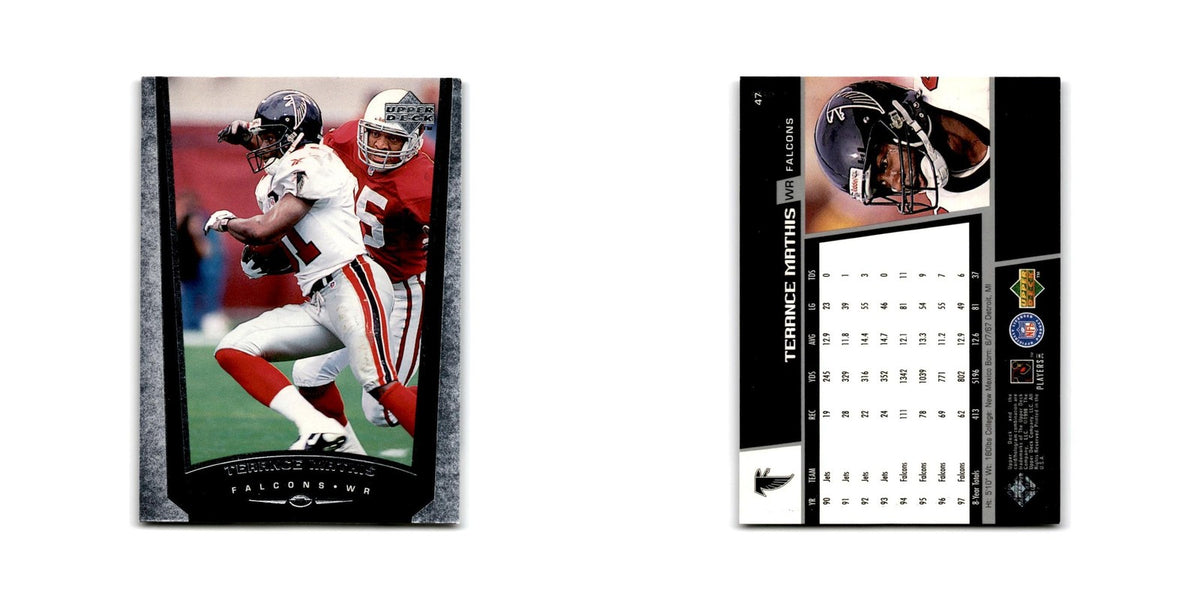 Terance Mathis 1998 Upper Deck #47 Atlanta Falcons Football Card NM