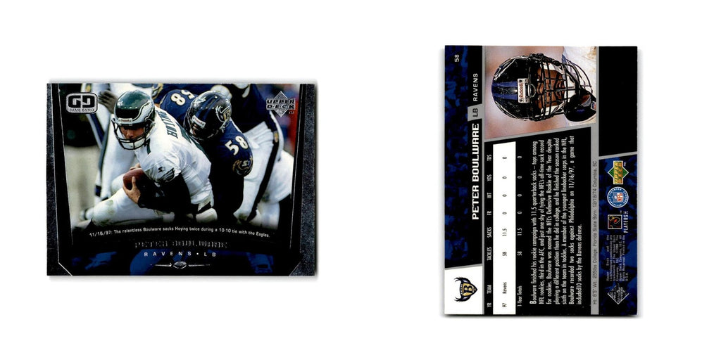 Peter Boulware 1998 Upper Deck Game Day #58 Baltimore Ravens Football Card NM