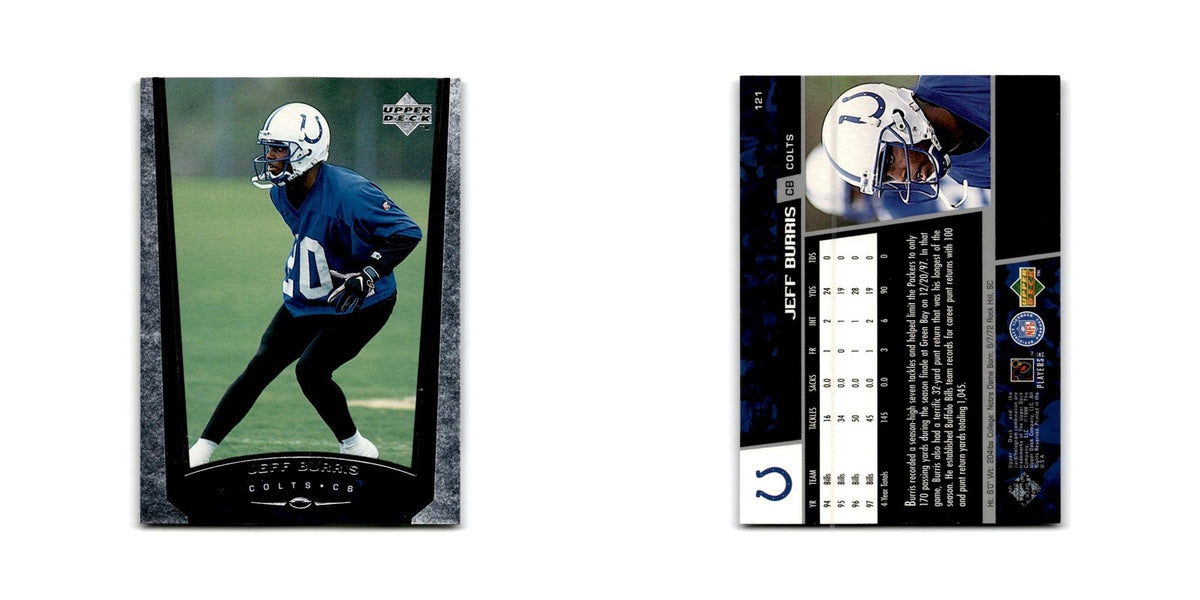 Jeff Burris 1998 Upper Deck #121 Indianapolis Colts Football Card NM