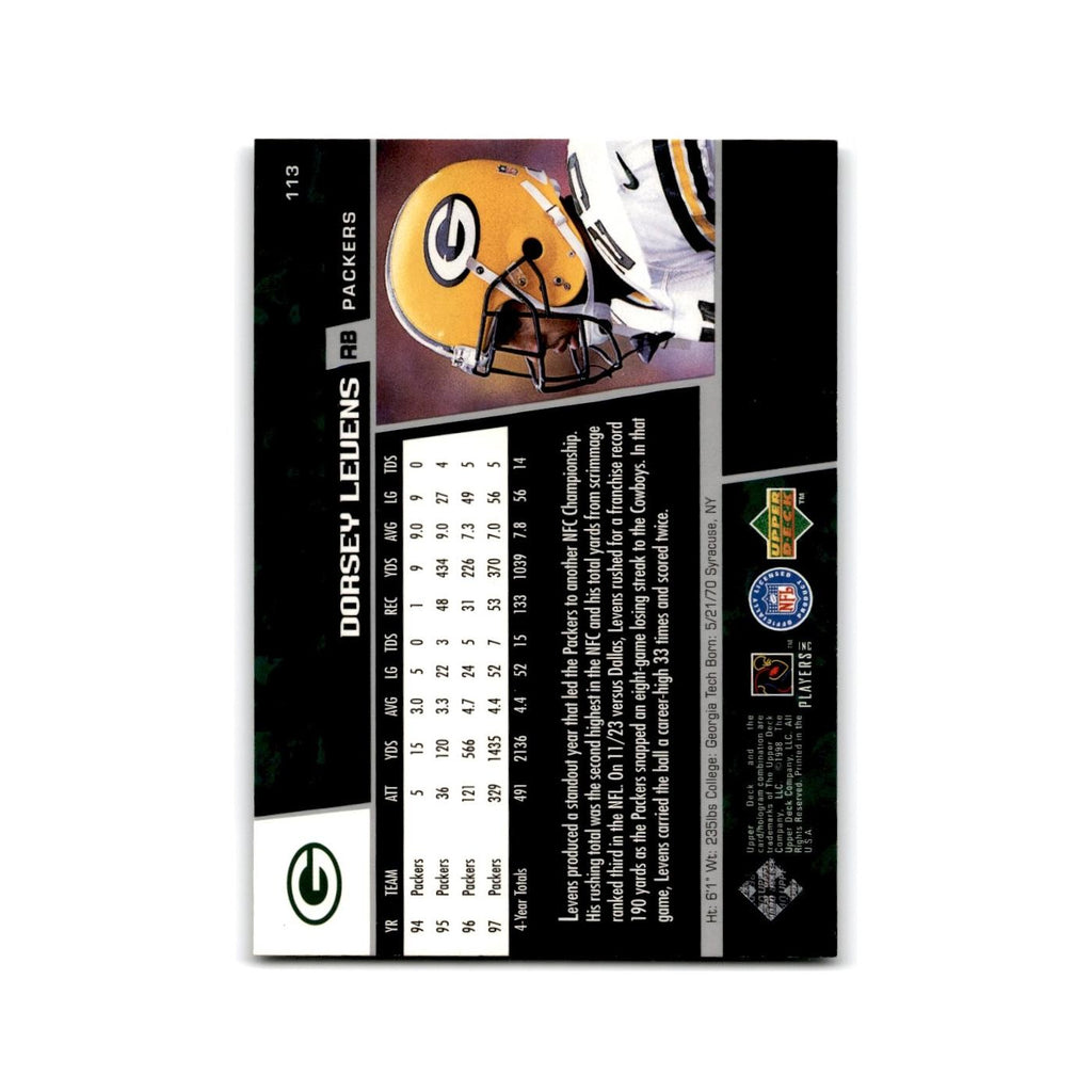 Dorsey Levens 1998 Upper Deck Game Day #113 Green Bay Packers Football Card NM