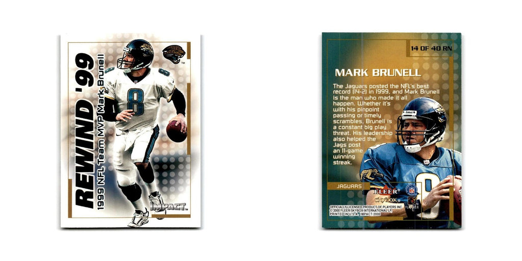 Mark Brunell 2000 Impact Rewind '99 #14 Jacksonville Jaguars Football Card NM