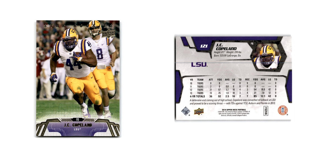 J.C. Copeland Rookie 2014 Upper Deck #121 LSU Tigers Football Card NM