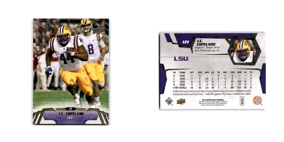 J.C. Copeland Rookie 2014 Upper Deck #121 LSU Tigers Football Card NM