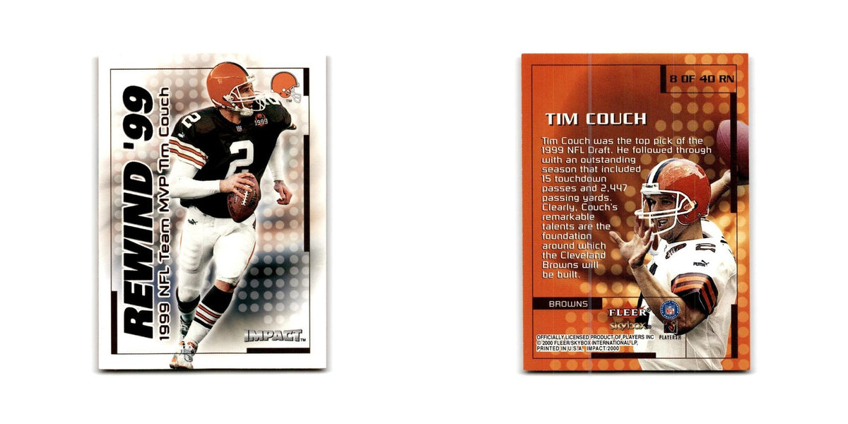 Tim Couch 2000 Impact Rewind '99 #8 RN Cleveland Browns Football Card NM
