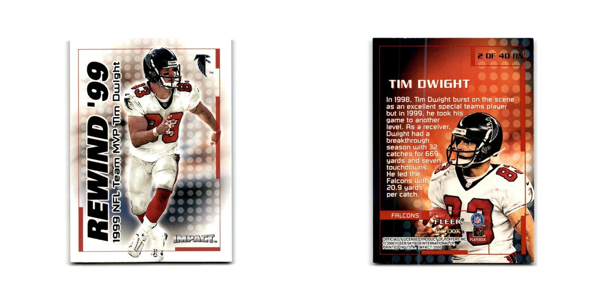 Tim Dwight 2000 Impact Rewind '99 #2 RN Atlanta Falcons Football Card NM