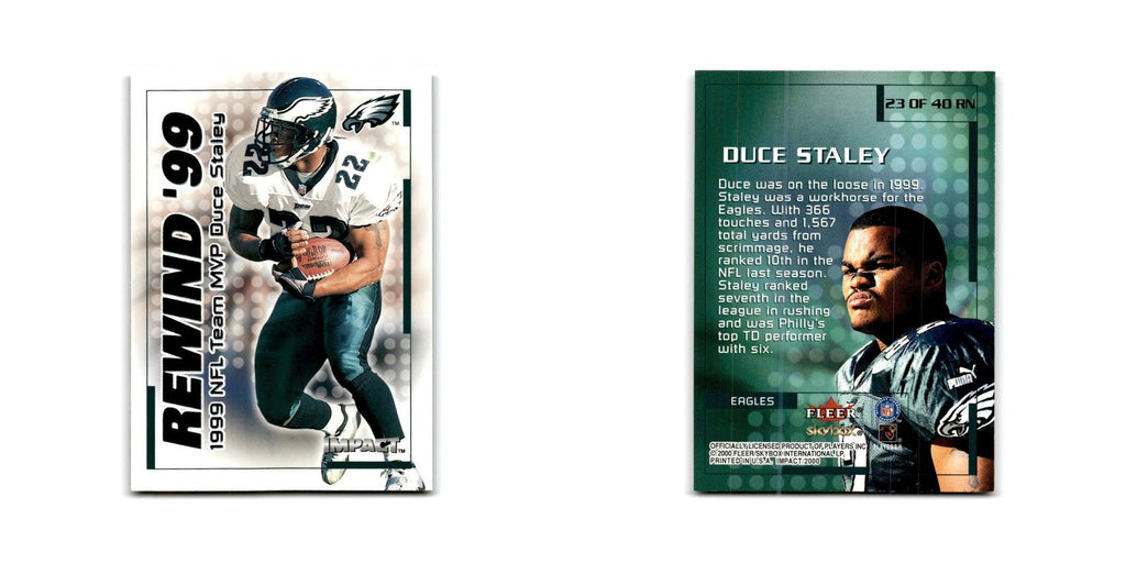 Duce Staley 2000 Impact Rewind '99 #23 Philadelphia Eagles Football Card NM