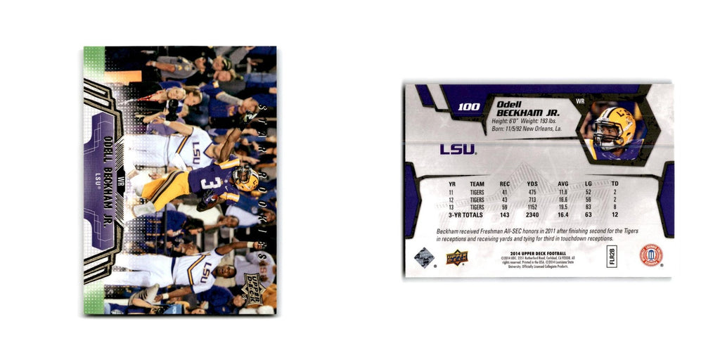 Odell Beckham Jr. 2014 Upper Deck #100 LSU Tigers Football Card NM
