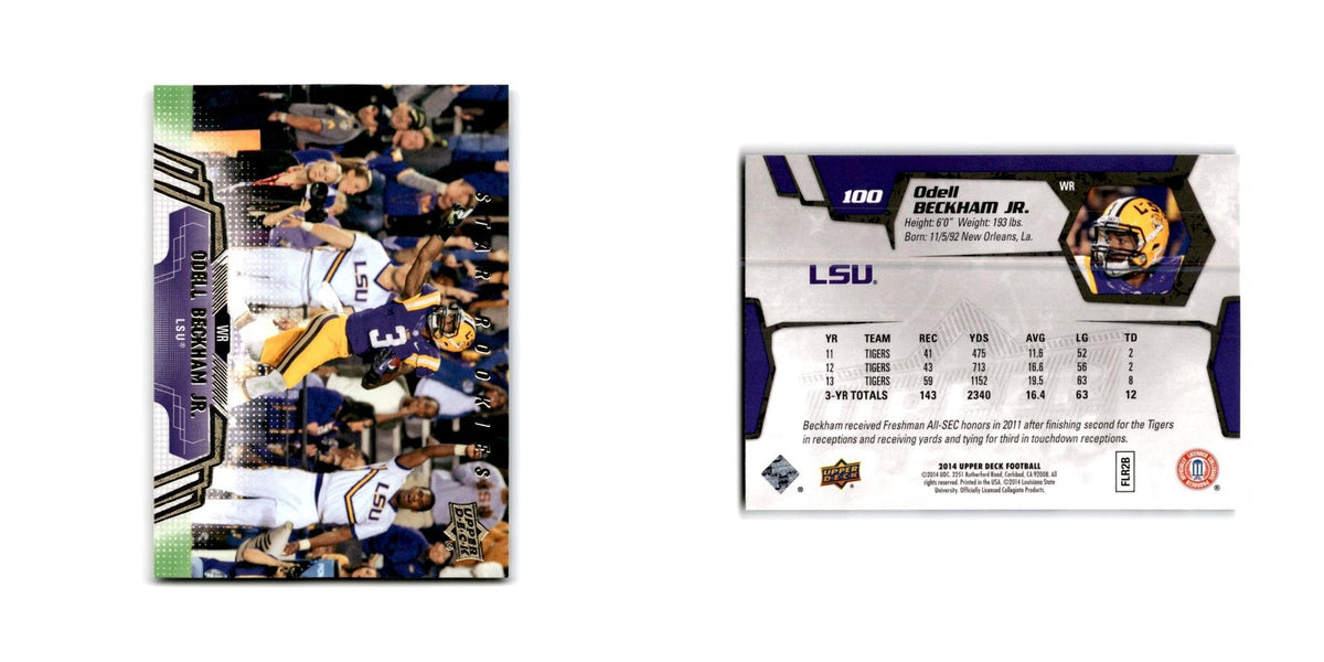 Odell Beckham Jr. 2014 Upper Deck #100 LSU Tigers Football Card NM