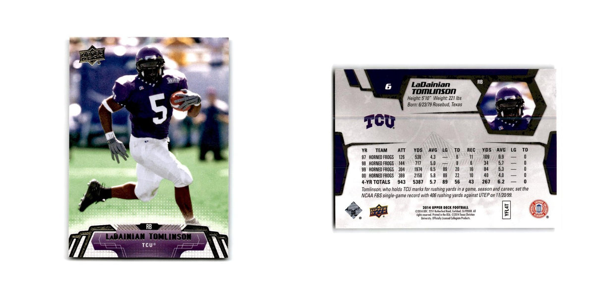 LaDainian Tomlinson 2014 Upper Deck #6 TCU Horned Frogs Football Card NM