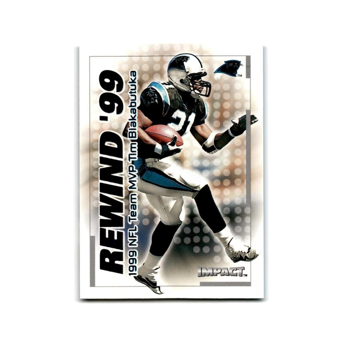 Tim Biakabutuka 2000 Impact Rewind '99 #5 Carolina Panthers Football Card NM