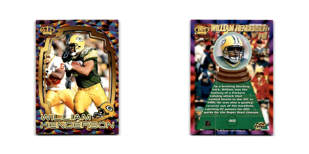 William Henderson 1997 Pacific #40 Green Bay Packers Football Card NM
