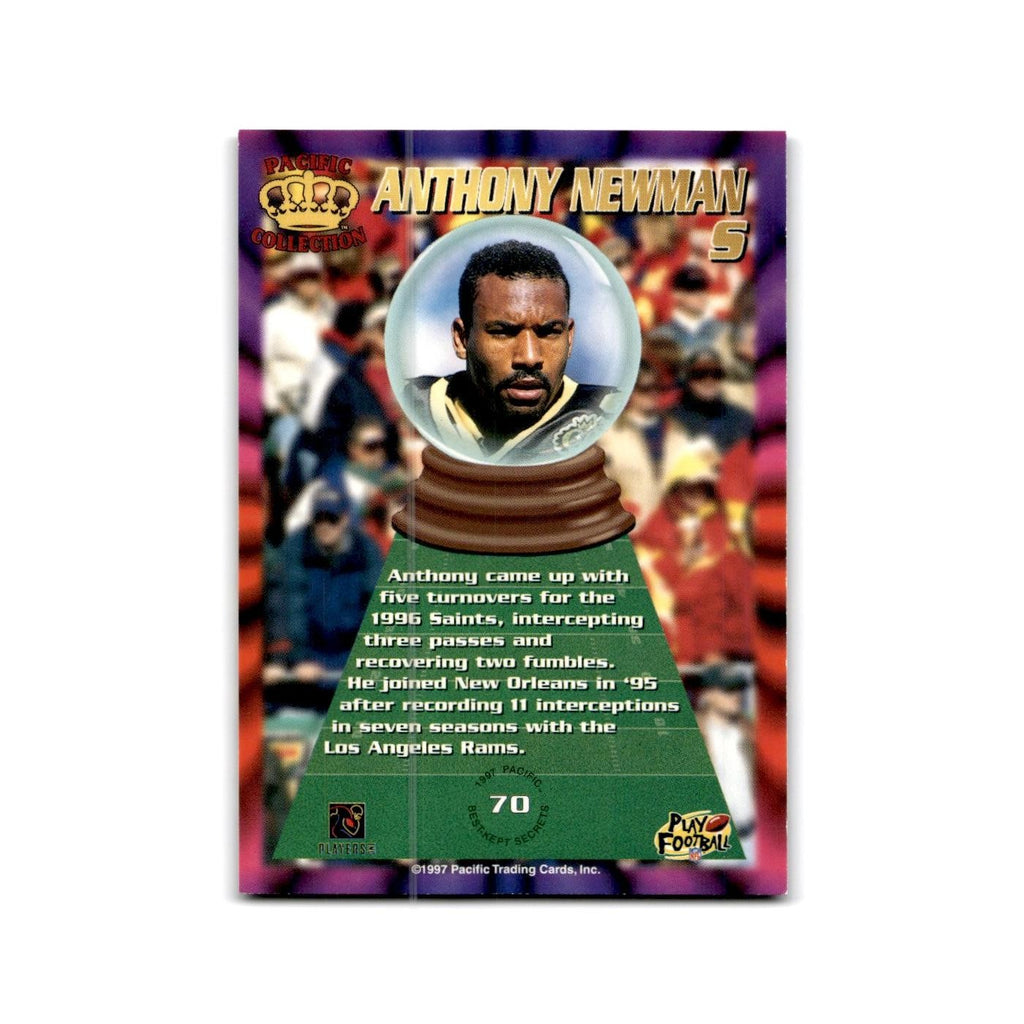 Anthony Newman 1997 Pacific #70 New Orleans Saints Football Card NM