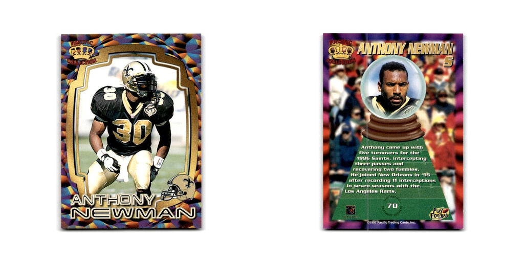 Anthony Newman 1997 Pacific #70 New Orleans Saints Football Card NM