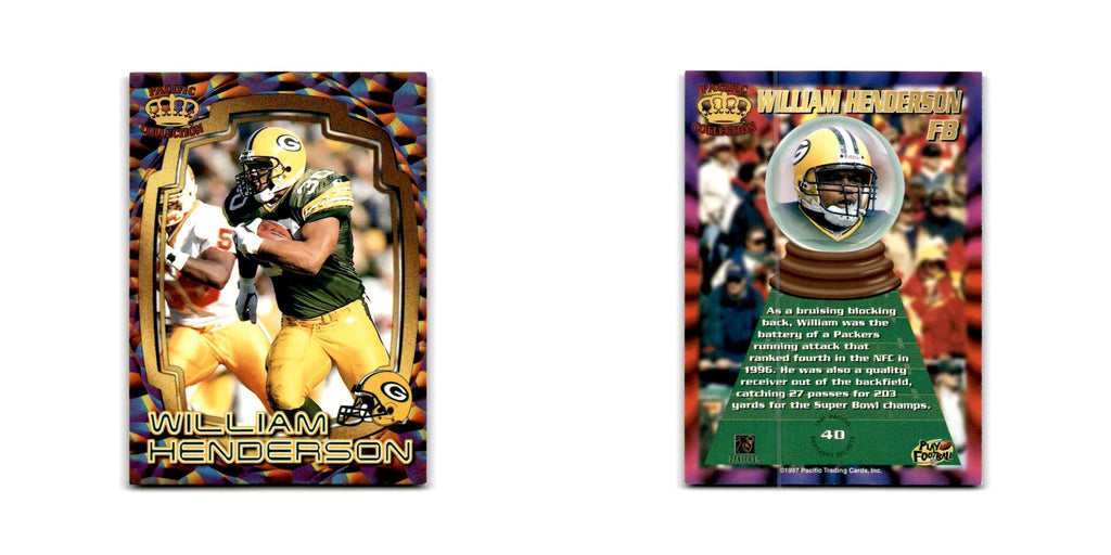 William Henderson 1997 Pacific #40 Green Bay Packers Football Card NM