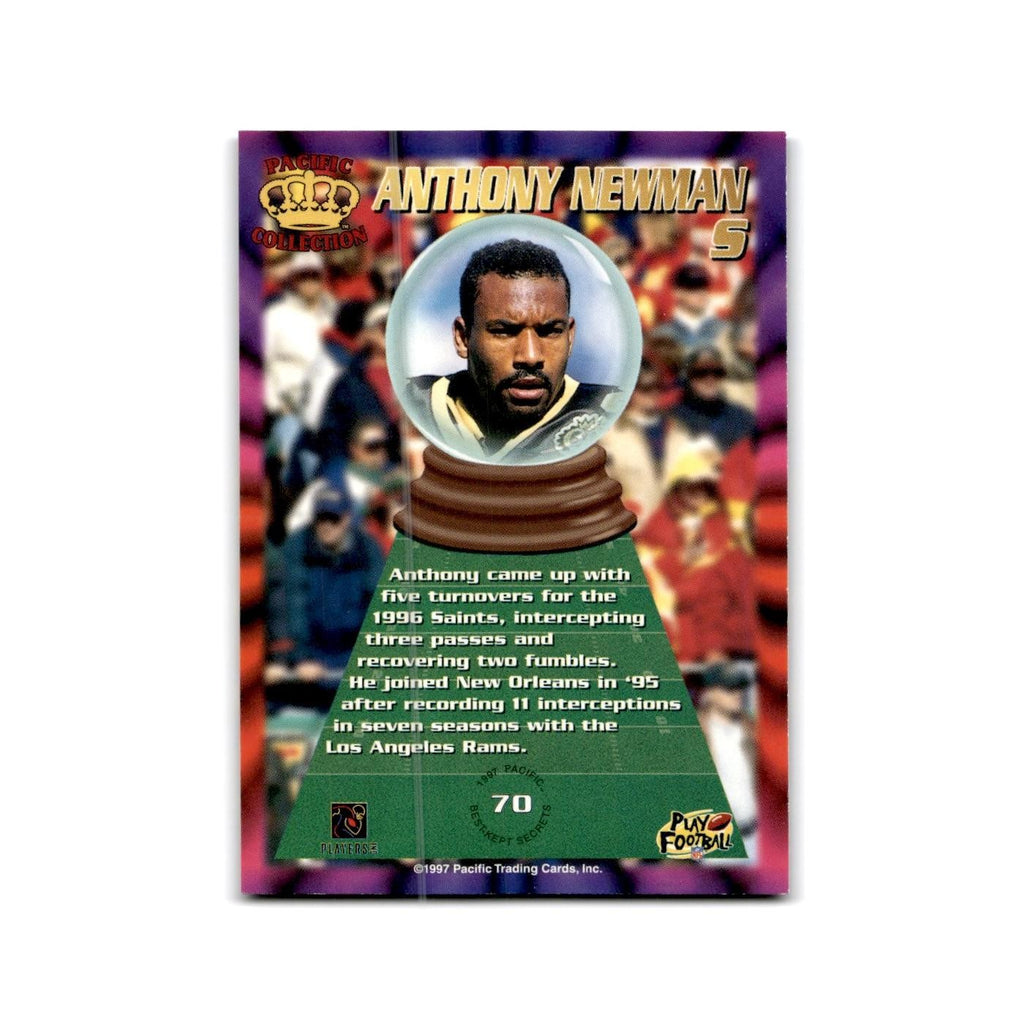 Anthony Newman 1997 Pacific #70 New Orleans Saints Football Card NM