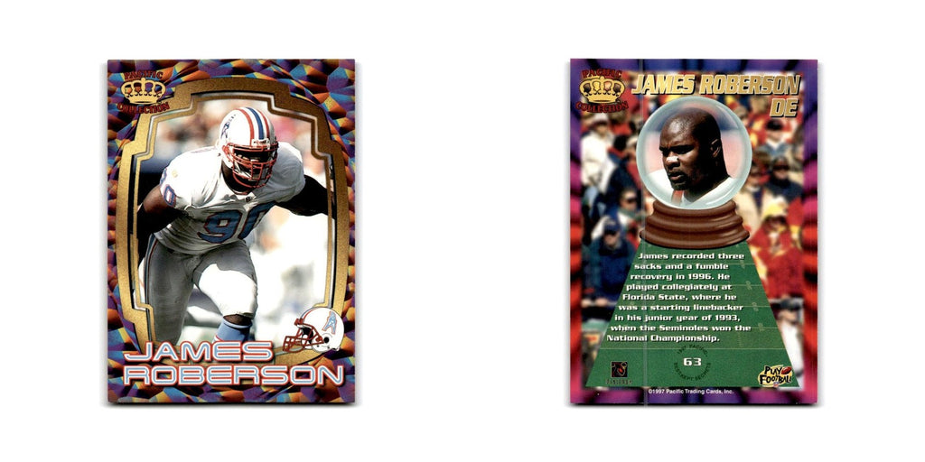 James Roberson 1997 Pacific #63 Houston Oilers Football Card NM