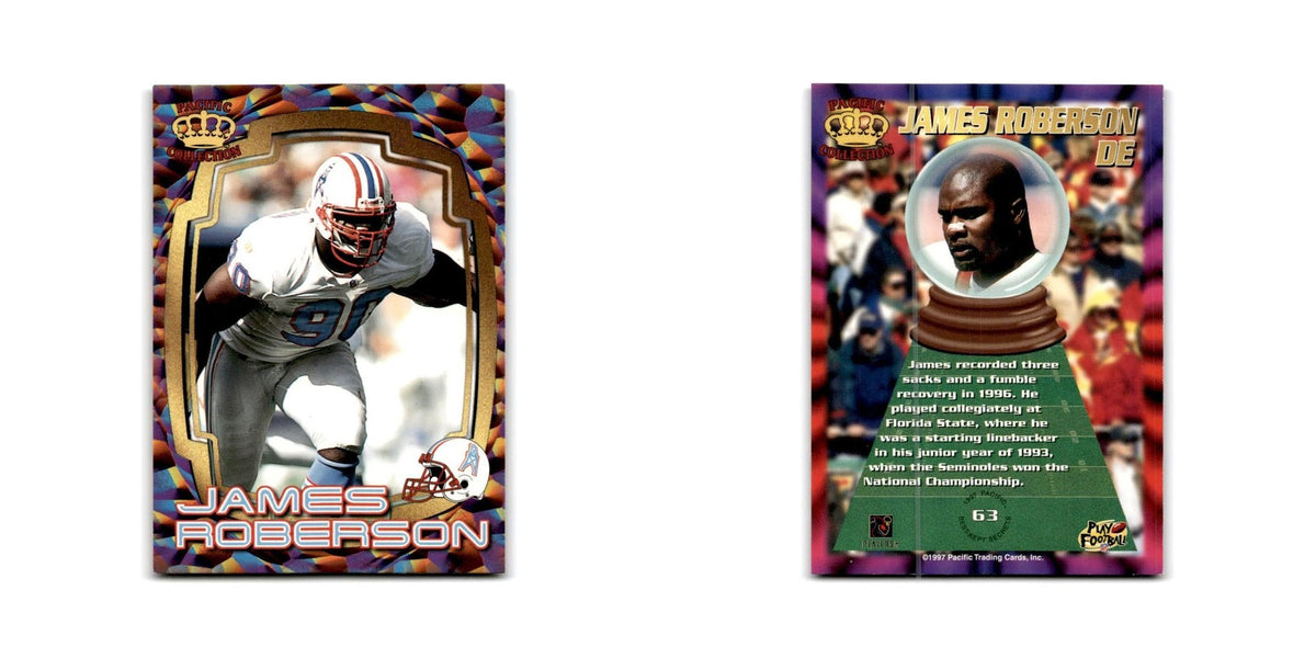 James Roberson 1997 Pacific #63 Houston Oilers Football Card NM