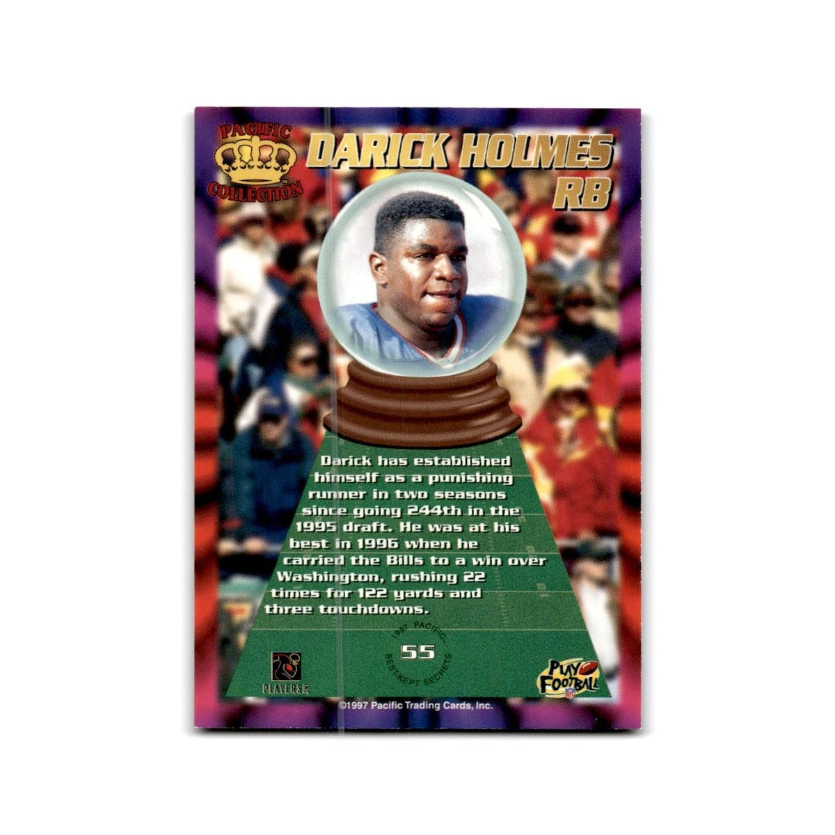 Darick Holmes 1997 Pacific #55 Buffalo Bills Football Card NM