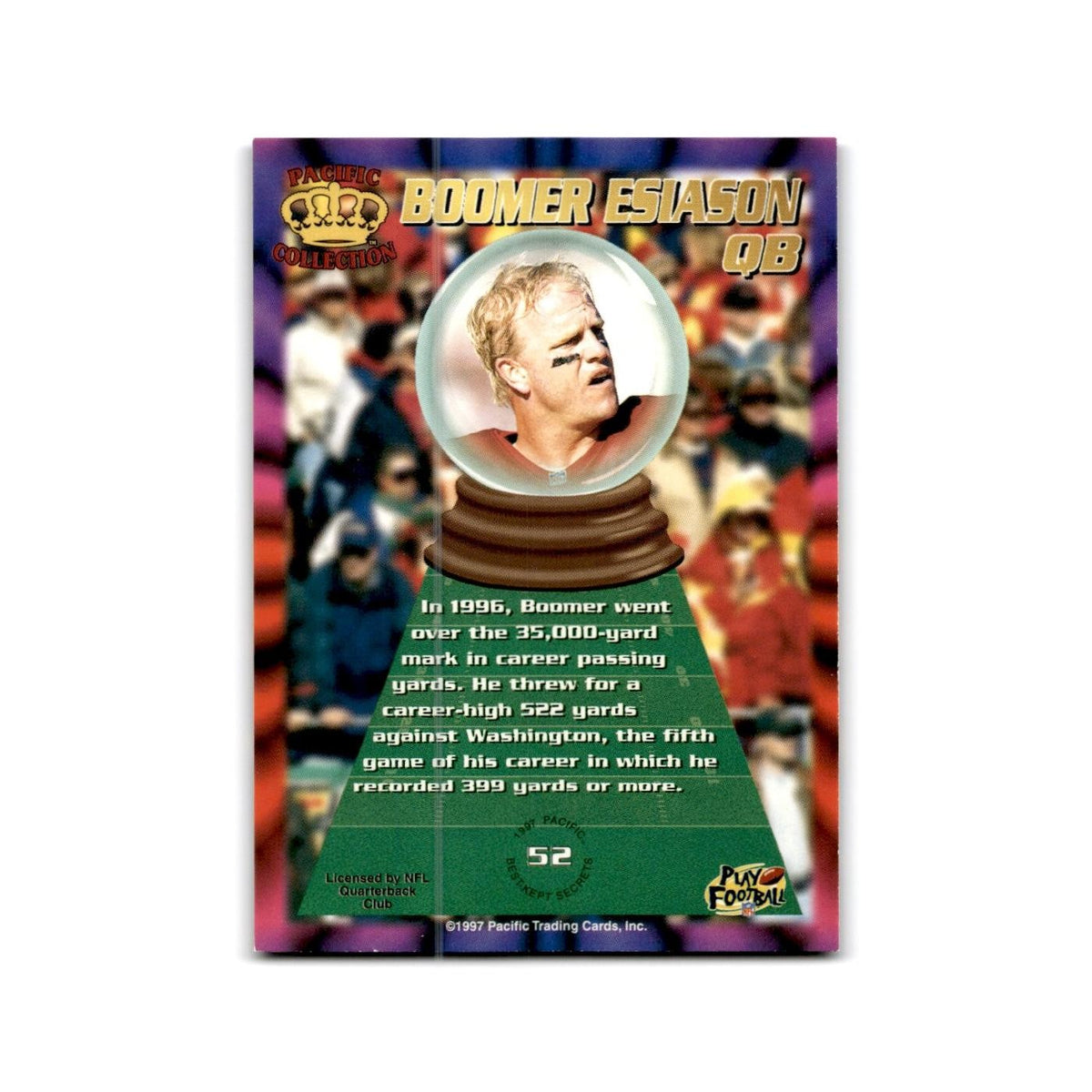 Boomer Esiason 1997 Pacific #52 Cincinnati Bengals Football Card NM