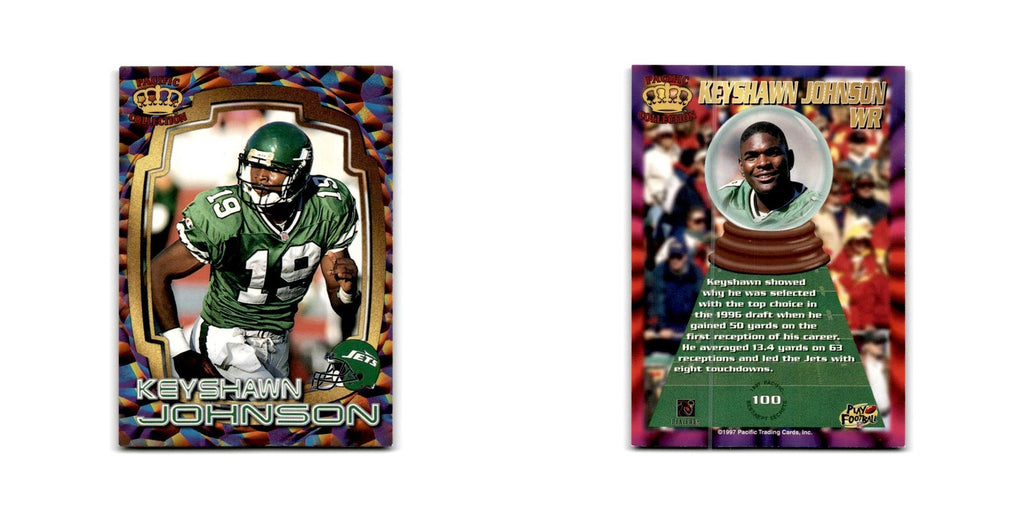 Keyshawn Johnson 1997 Pacific #100 New York Jets Football Card NM