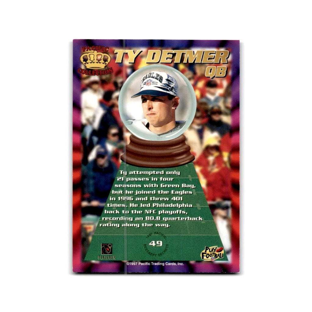 Ty Detmer 1997 Pacific #49 Philadelphia Eagles Football Card NM