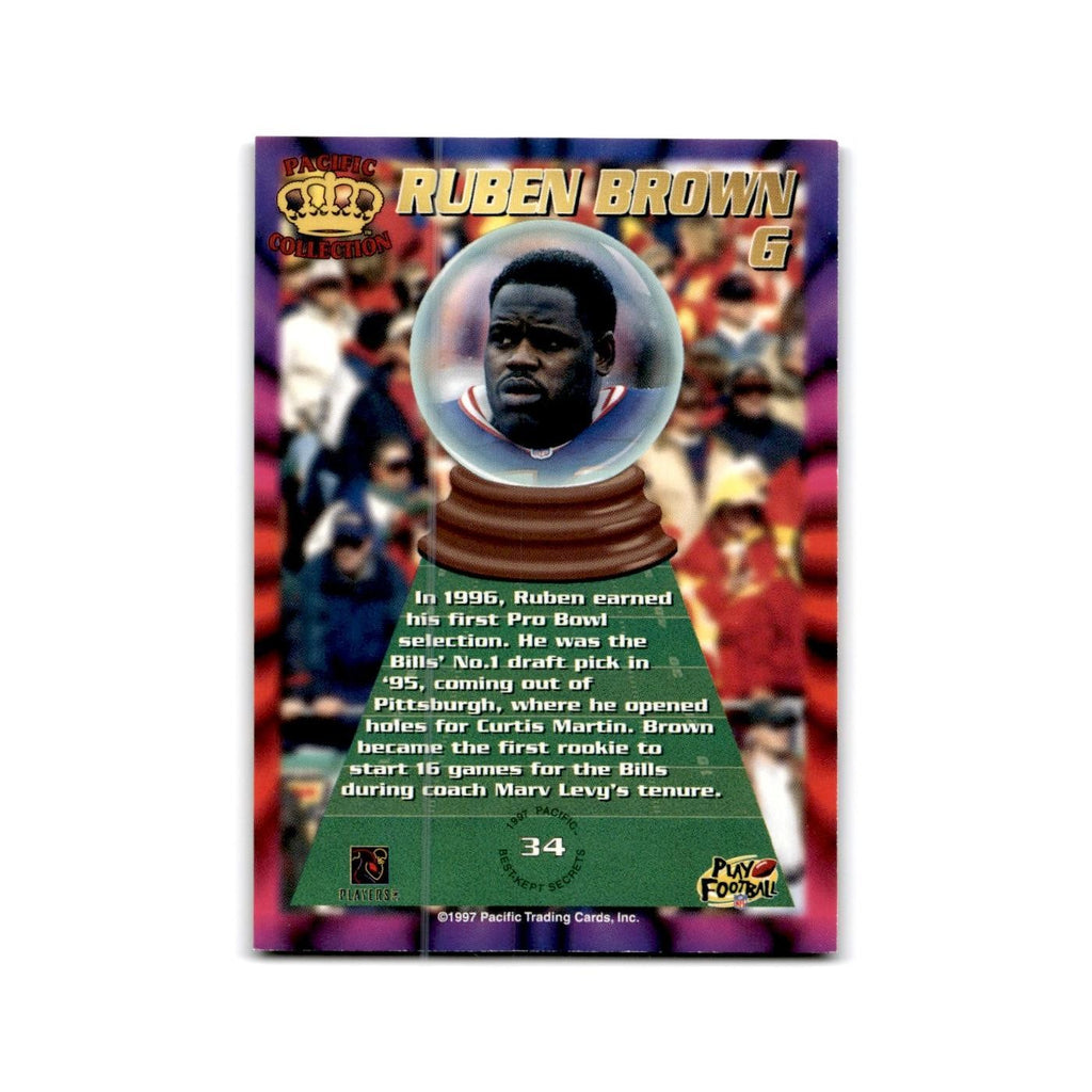 Ruben Brown 1997 Pacific #34 Buffalo Bills Football Card NM