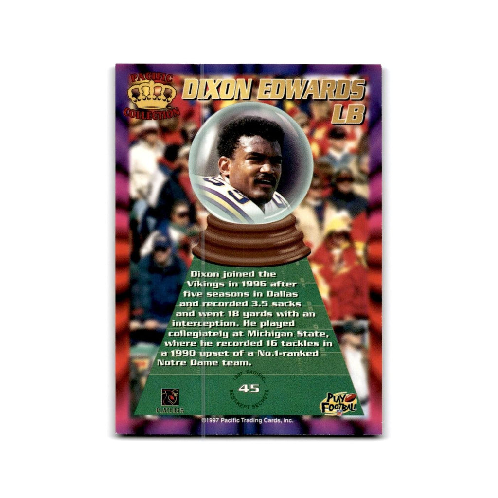 Dixon Edwards 1997 Pacific #45 Minnesota Vikings Football Card NM