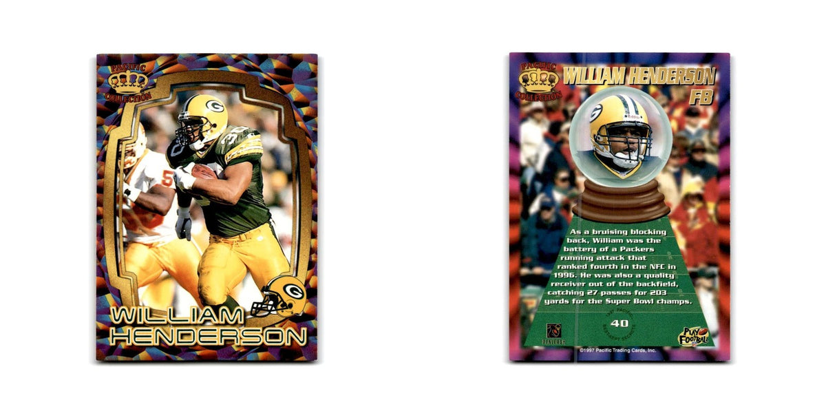 William Henderson 1997 Pacific #40 Green Bay Packers Football Card NM