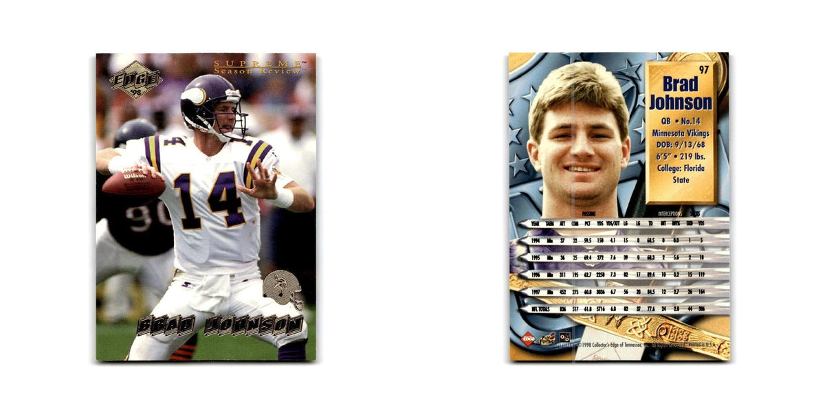 Brad Johnson 1998 Collector's Edge Supreme Season Review #97 Vikings NM