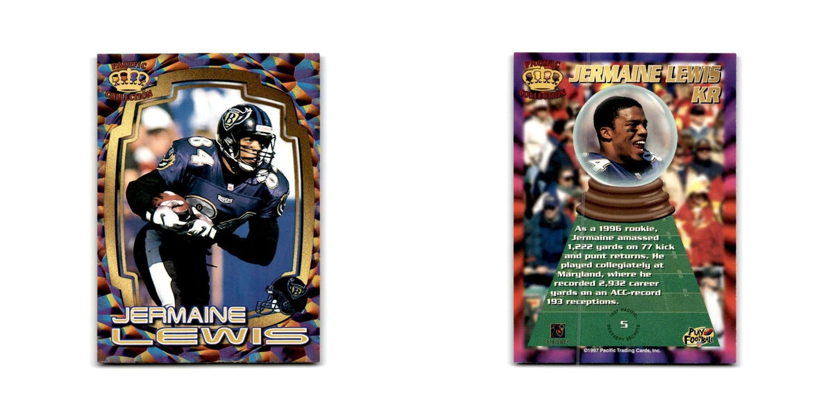 Jermaine Lewis 1997 Pacific #5 Baltimore Ravens Football Card NM