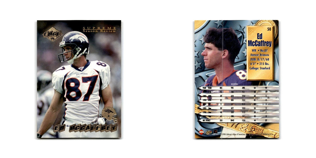 Ed McCaffrey 1998 Collector's Edge Supreme Season Review #50 Denver Broncos NM