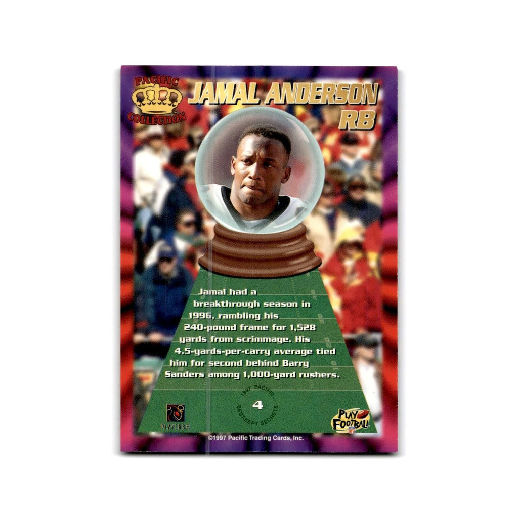 Jamal Anderson 1997 Pacific #4 Atlanta Falcons Football Card NM
