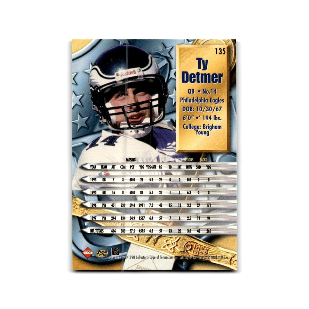Ty Detmer 1998 Collector's Edge Supreme Season Review #135 Eagles NM