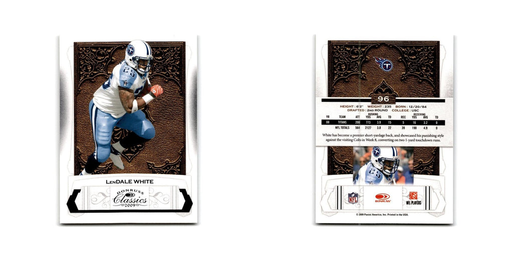 LenDale White 2009 Donruss Classics #96 Tennessee Titans Football Card NM